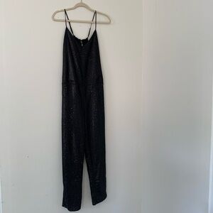 Free people black sequin jumpsuit​